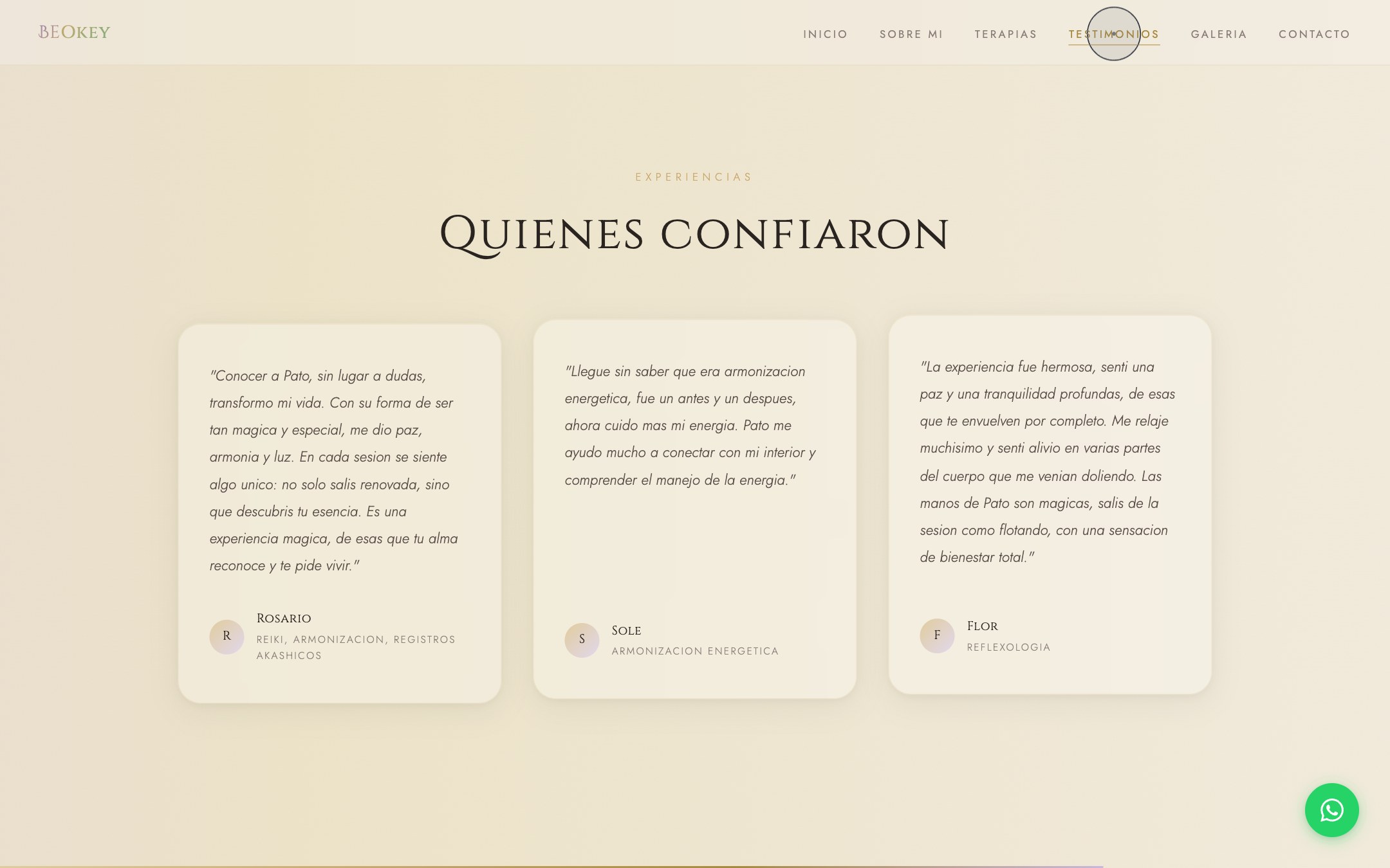 BeOkey — Testimonios de pacientes