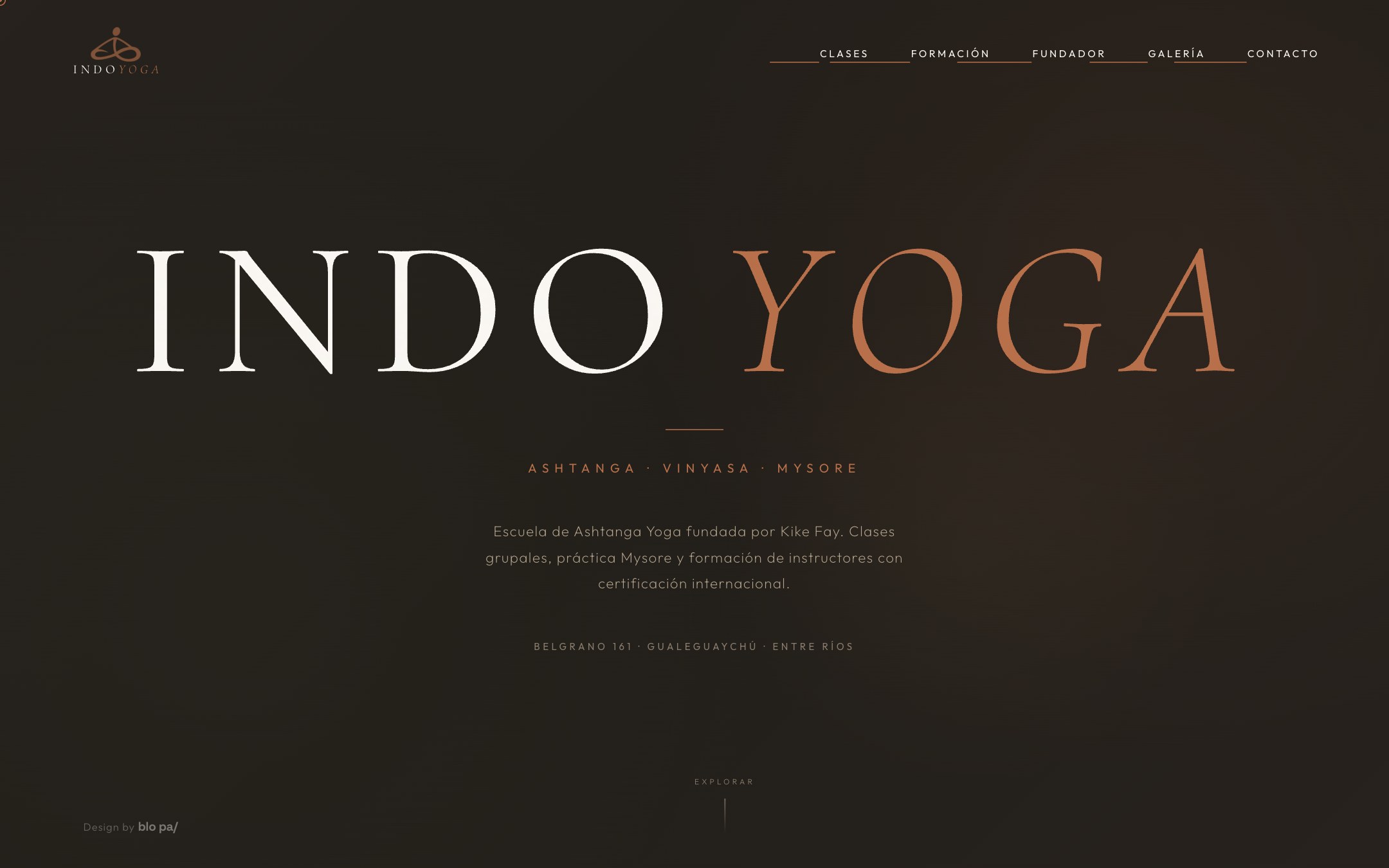 IndoYoga — Cover hero cinematográfico