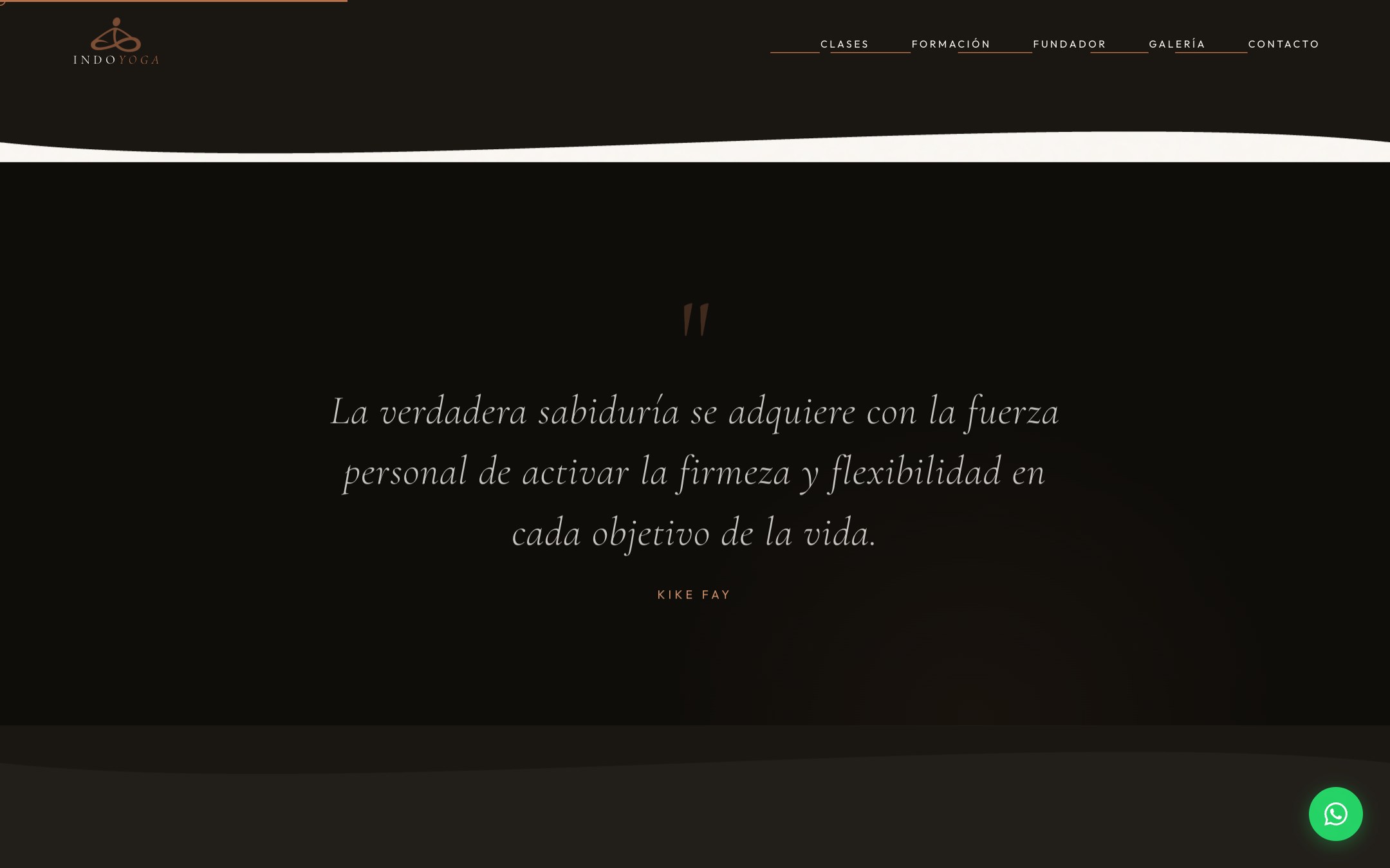 IndoYoga — Sección sobre Kike Fay, fundadora