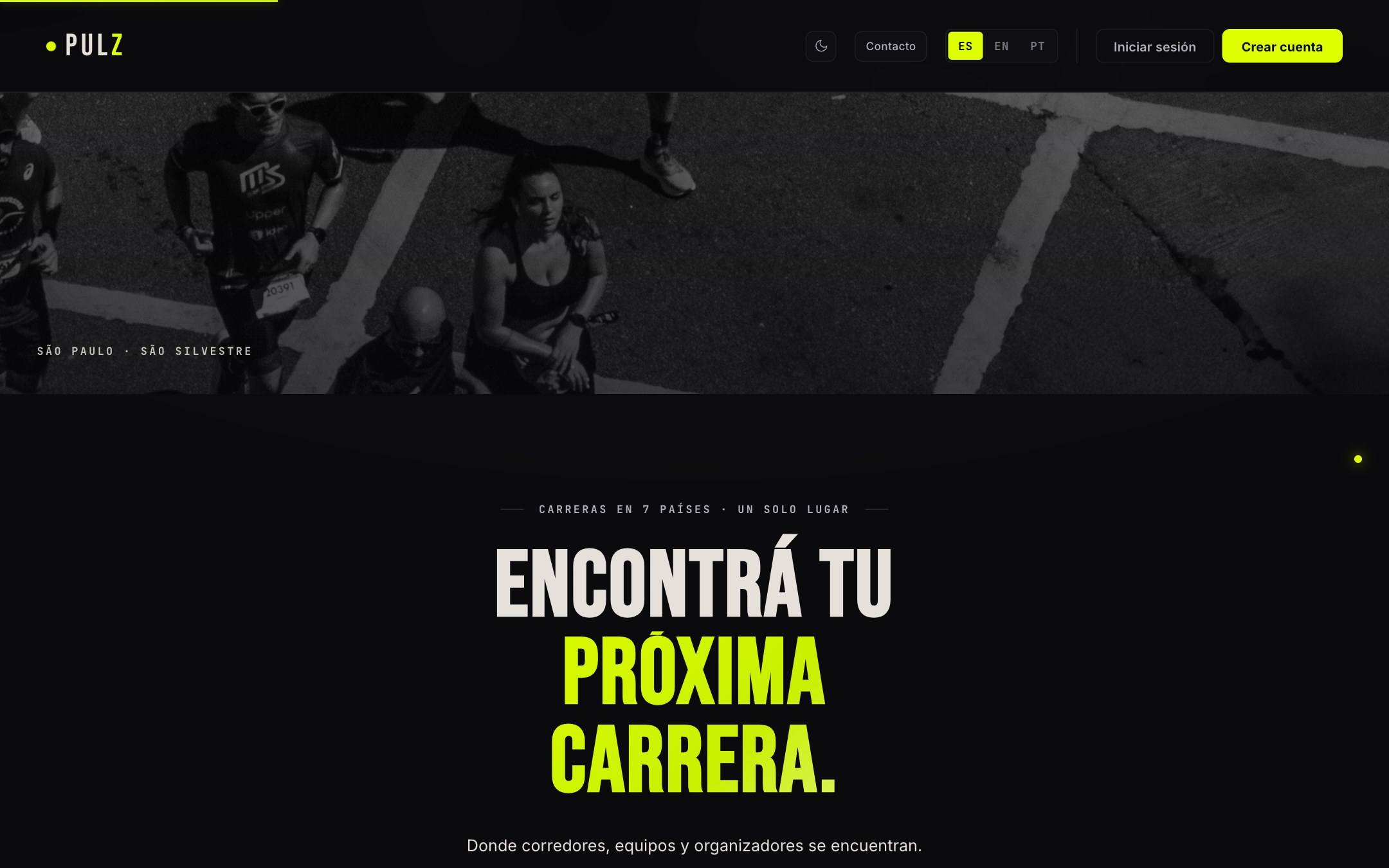 PULZ — Hero principal de la plataforma