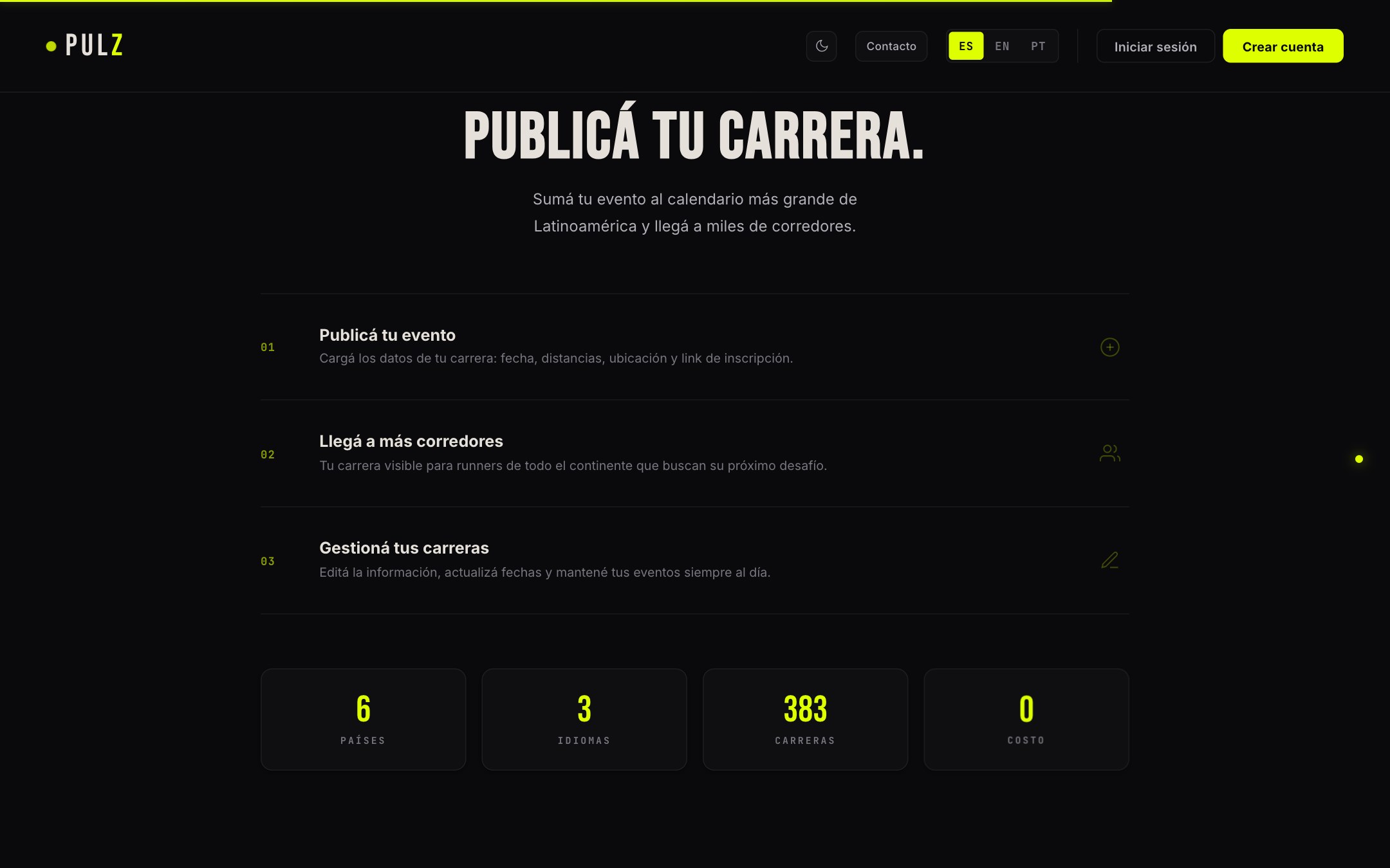 PULZ — Sección de equipos