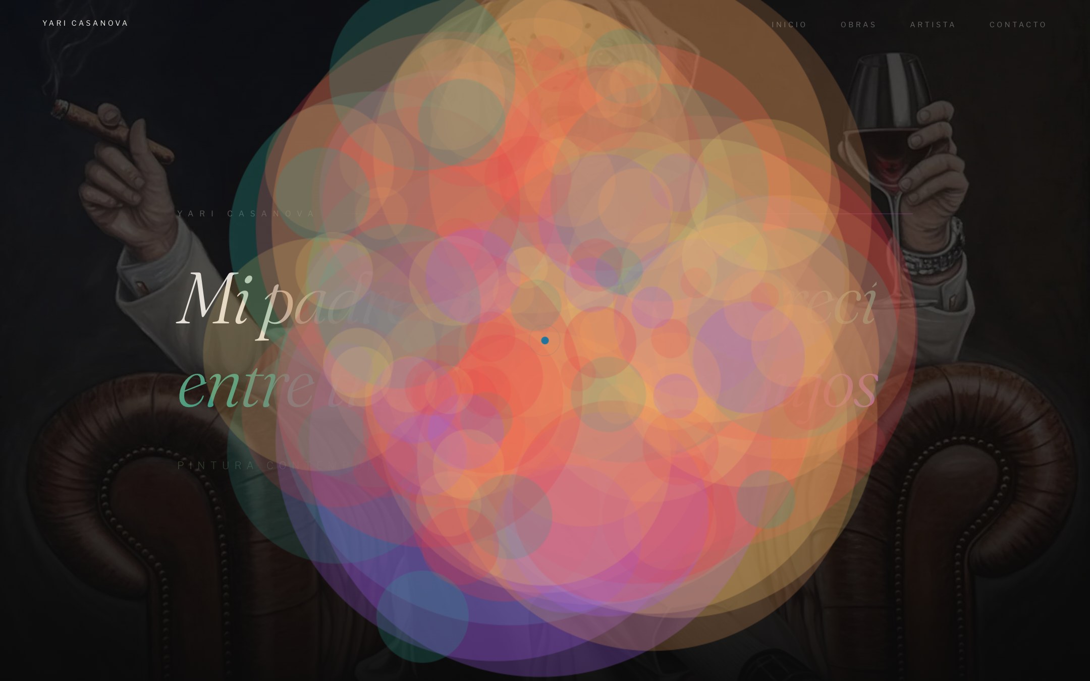 Yari Casanova — Cover dark-mode con identidad serif