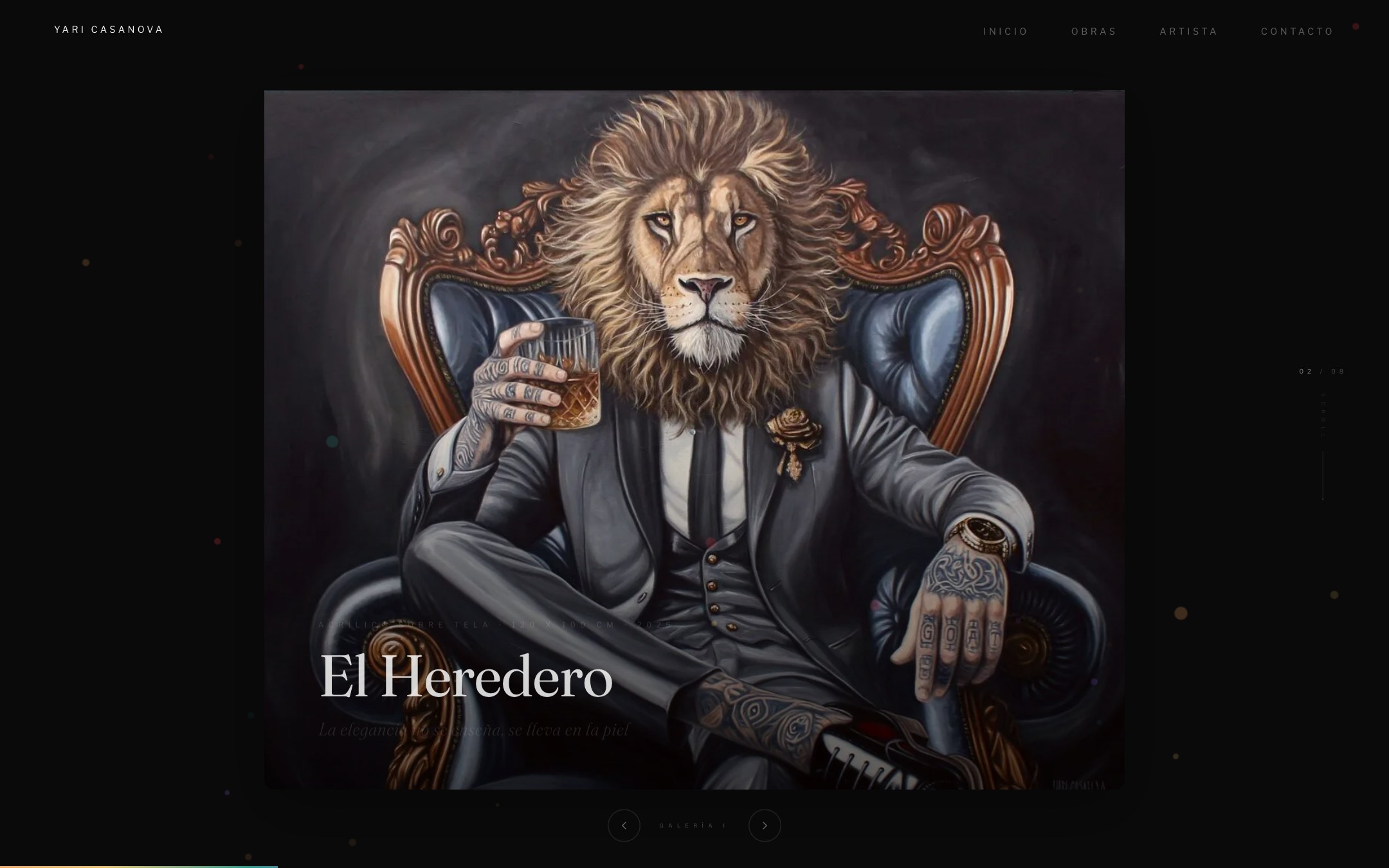 Yari Casanova — Hero con cita del artista